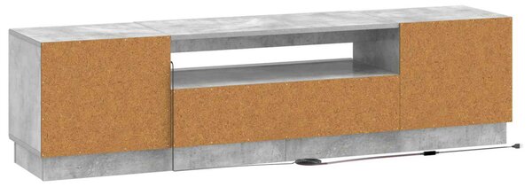 LED TV szekrény Betonszürke Szerelt Fa