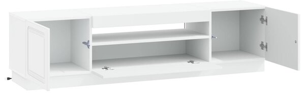 LED TV szekrény Fehér Szerelt Fa