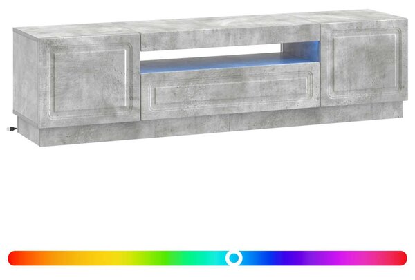 LED TV szekrény Betonszürke Szerelt Fa