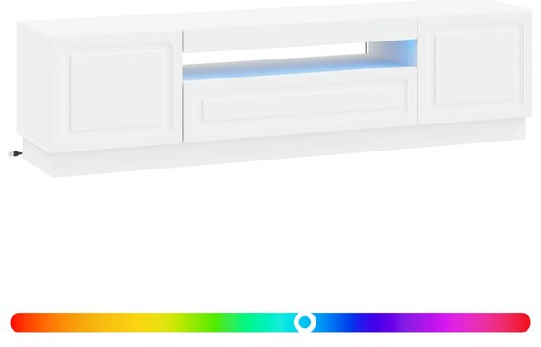 LED TV szekrény Fehér Szerelt Fa