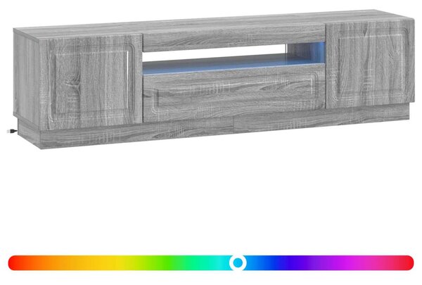 LED TV szekrény Szürke Sonoma Szerelt Fa