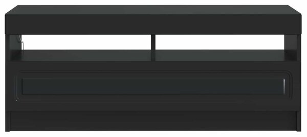LED TV szekrény Fekete Szerelt Fa