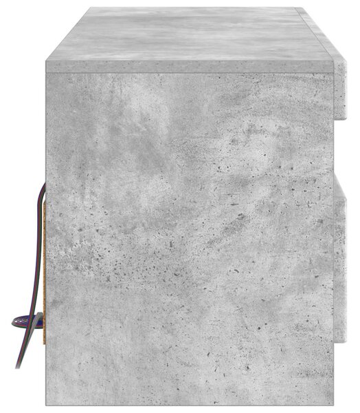 LED TV szekrény Betonszürke Szerelt Fa