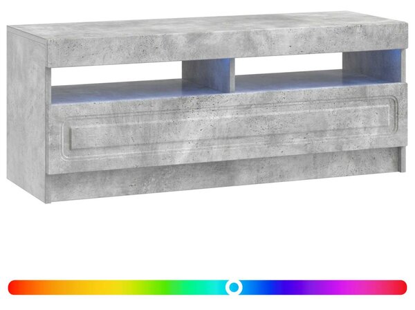 LED TV szekrény Betonszürke Szerelt Fa
