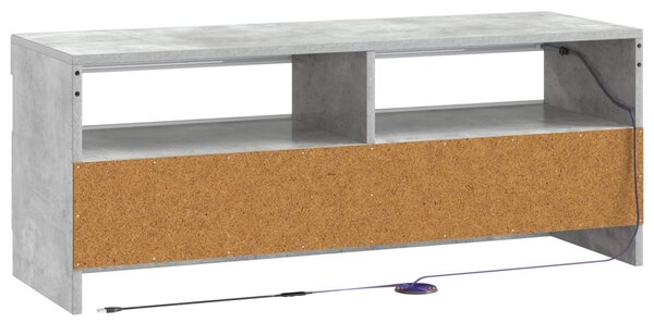 LED TV szekrény Betonszürke Szerelt Fa