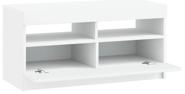 LED TV szekrény Fehér Szerelt Fa