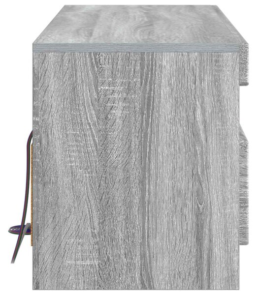 LED TV szekrény Szürke Sonoma Szerelt Fa