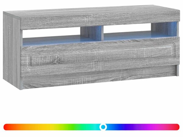 LED TV szekrény Szürke Sonoma Szerelt Fa