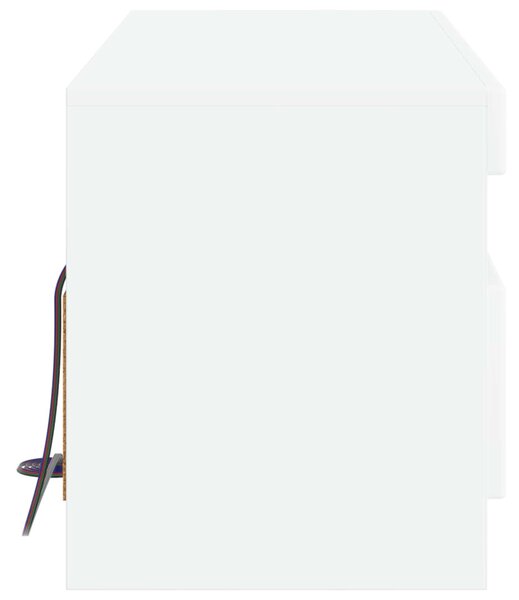 LED TV szekrény Magasfényű Fehér Szerelt Fa