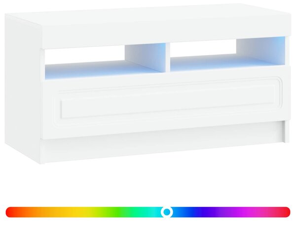 LED TV szekrény Fehér Szerelt Fa