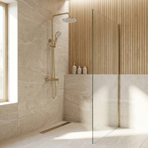 Zuhanyszett Rea Rivo Brush Gold