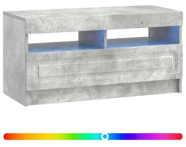 LED TV szekrény Betonszürke Szerelt Fa