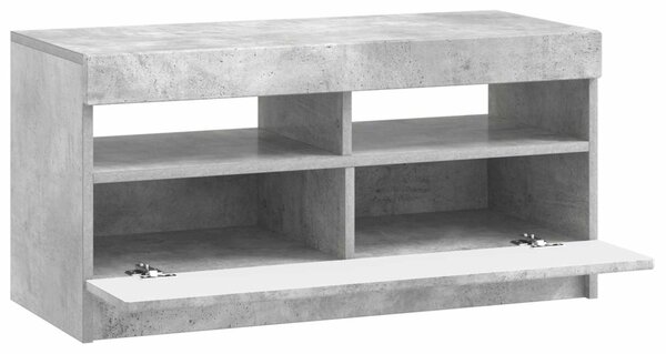 LED TV szekrény Betonszürke Szerelt Fa