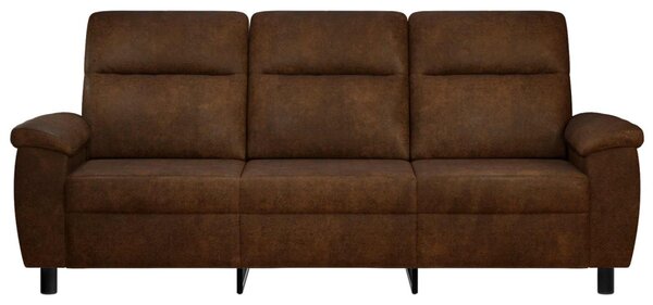 Kanapé Barna 214 x 90 x 95 cm Műsuede Bőr