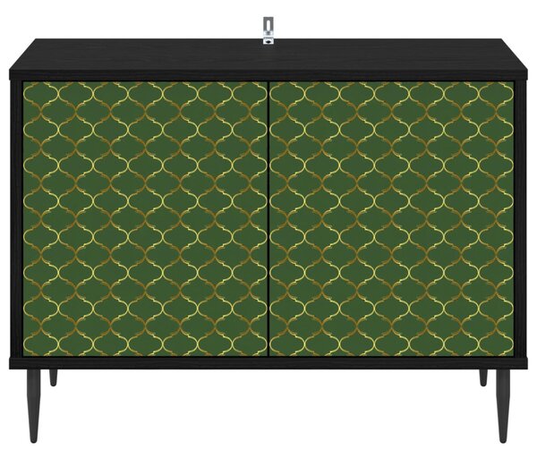 TV szekrény GELEEN 69 x 33 x 50,5 cm Fekete Tölgy Szerelt Fa