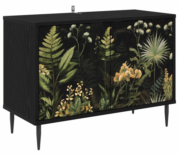 TV szekrény RHENEN 69 x 33 x 50,5 cm Fekete Tölgy Szerelt Fa