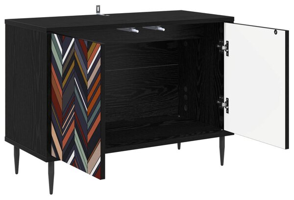 TV szekrény OMMEN 69 x 33 x 50,5 cm Fekete Tölgy Szerelt Fa
