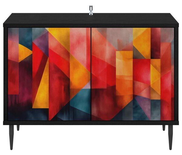 TV szekrény HEESCH 69 x 33 x 50,5 cm Fekete Tölgy Szerelt Fa