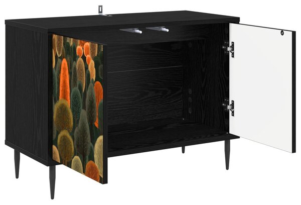 TV szekrény ZAANDAM 69 x 33 x 50,5 cm Fekete Tölgy Szerelt Fa