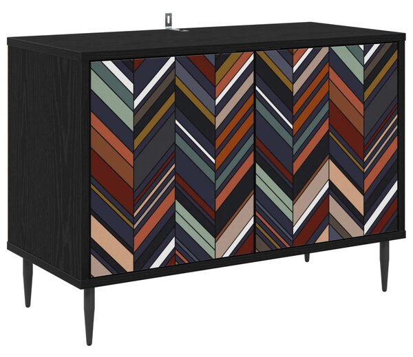 TV szekrény OMMEN 69 x 33 x 50,5 cm Fekete Tölgy Szerelt Fa