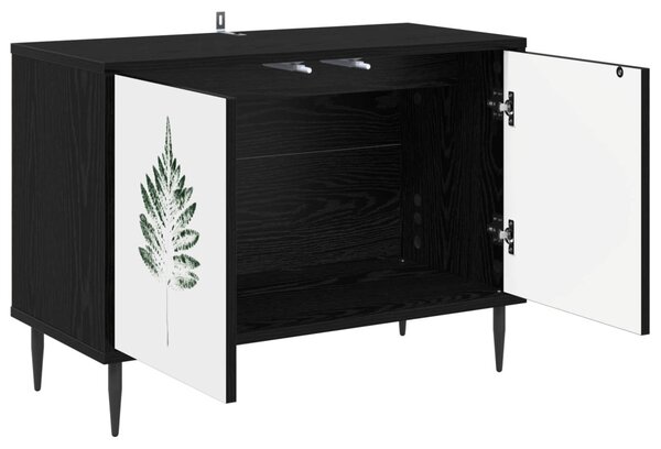 TV szekrény HANAU 69 x 33 x 50,5 cm Fekete Tölgy Szerelt Fa