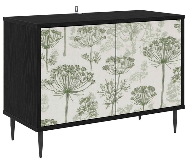 TV szekrény GOTHA 69 x 33 x 50,5 cm Fekete Tölgy Szerelt Fa