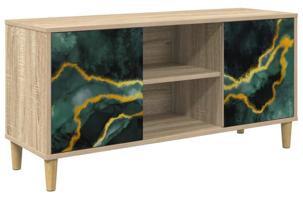 TV szekrény WIJHE 102 x 33 x 50 cm Sonoma Szerelt Fa