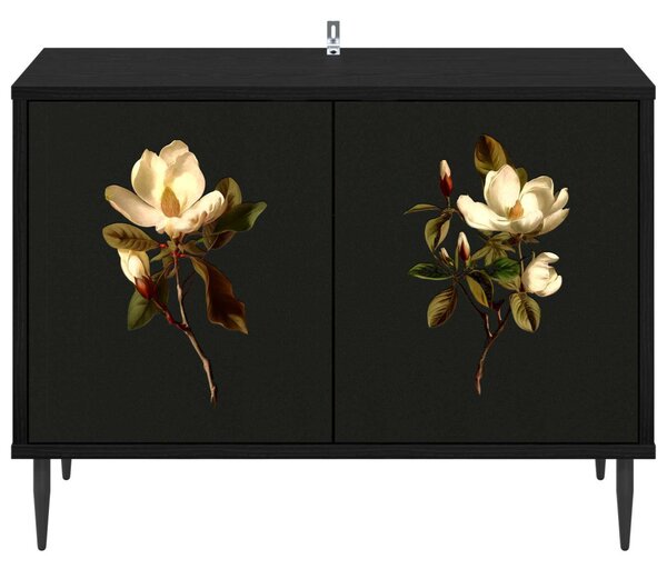 TV szekrény BREMEN 69 x 33 x 50,5 cm Fekete Tölgy Szerelt Fa