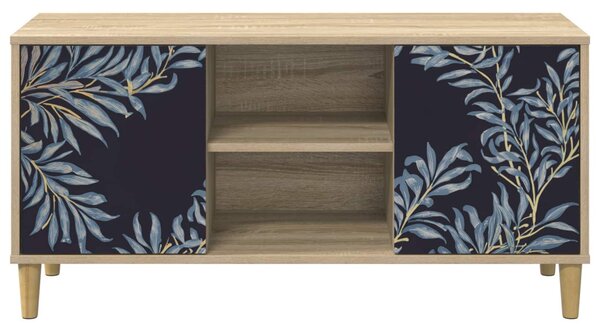 TV szekrény DOKKUM 102 x 33 x 50 cm Sonoma Szerelt Fa
