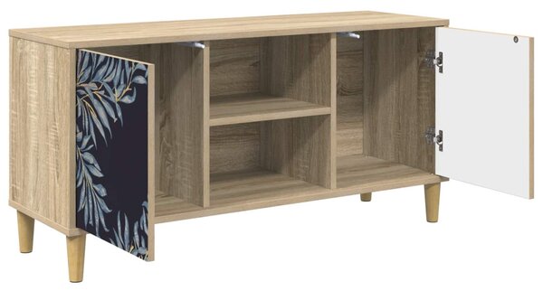 TV szekrény DOKKUM 102 x 33 x 50 cm Sonoma Szerelt Fa