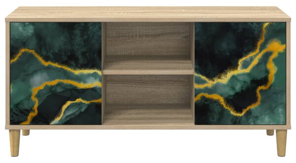 TV szekrény WIJHE 102 x 33 x 50 cm Sonoma Szerelt Fa