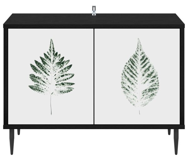 TV szekrény HANAU 69 x 33 x 50,5 cm Fekete Tölgy Szerelt Fa