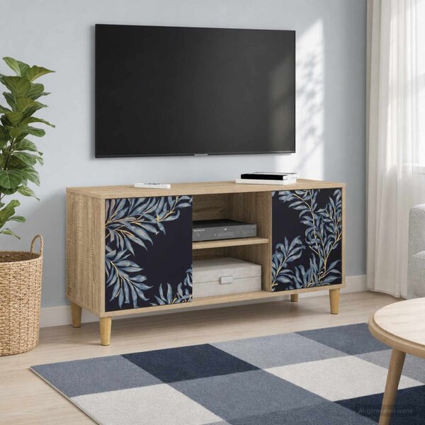 TV szekrény DOKKUM 102 x 33 x 50 cm Sonoma Szerelt Fa