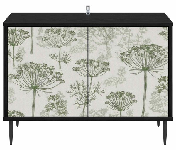 TV szekrény GOTHA 69 x 33 x 50,5 cm Fekete Tölgy Szerelt Fa