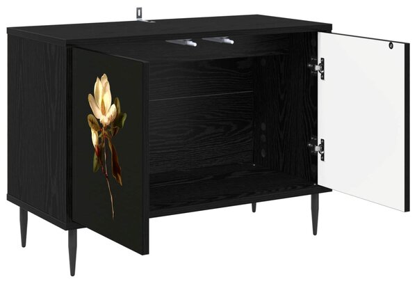 TV szekrény BREMEN 69 x 33 x 50,5 cm Fekete Tölgy Szerelt Fa