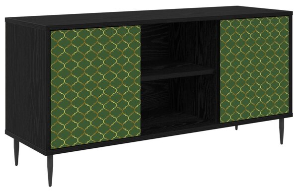 TV szekrény GELEEN 102 x 33 x 51 cm Fekete Tölgy Szerelt Fa