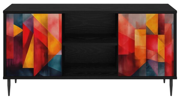 TV szekrény HEESCH 102 x 33 x 51 cm Fekete Tölgy Szerelt Fa