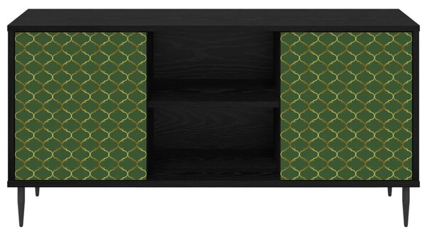 TV szekrény GELEEN 102 x 33 x 51 cm Fekete Tölgy Szerelt Fa