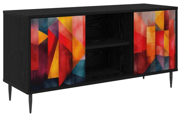 TV szekrény HEESCH 102 x 33 x 51 cm Fekete Tölgy Szerelt Fa