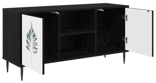 TV szekrény HANAU 102 x 33 x 51 cm Fekete Tölgy Szerelt Fa
