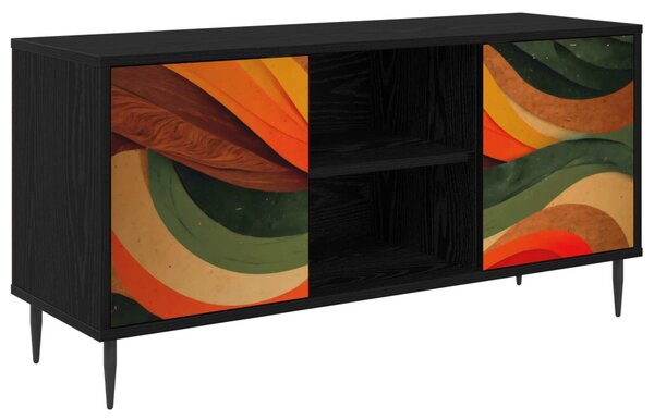 TV szekrény BONN 102 x 33 x 51 cm Fekete Tölgy Szerelt Fa