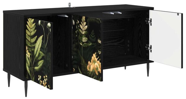 TV szekrény RHENEN 102 x 33 x 51 cm Fekete Tölgy Szerelt Fa