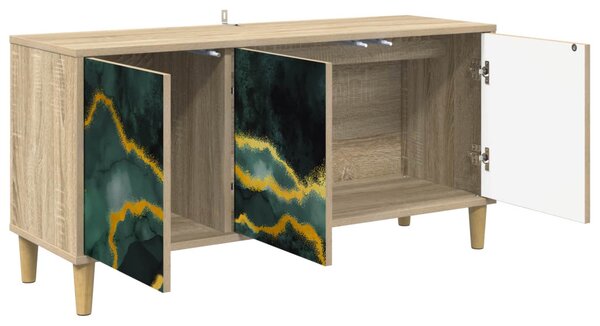 TV szekrény WIJHE 102 x 33 x 50 cm Sonoma Szerelt Fa