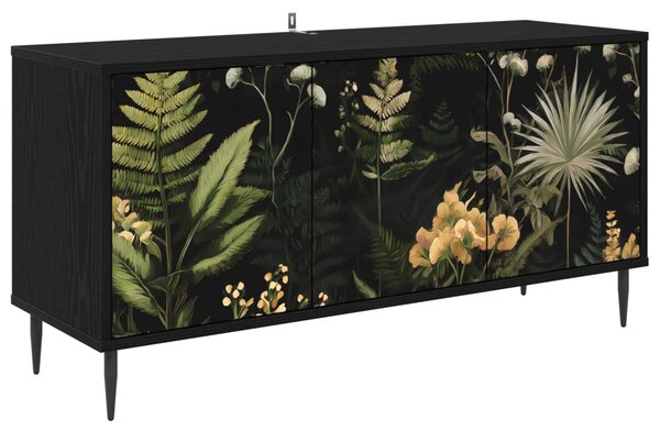 TV szekrény RHENEN 102 x 33 x 51 cm Fekete Tölgy Szerelt Fa