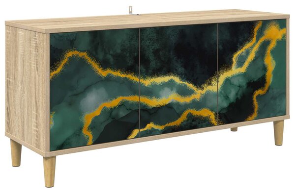 TV szekrény WIJHE 102 x 33 x 50 cm Sonoma Szerelt Fa