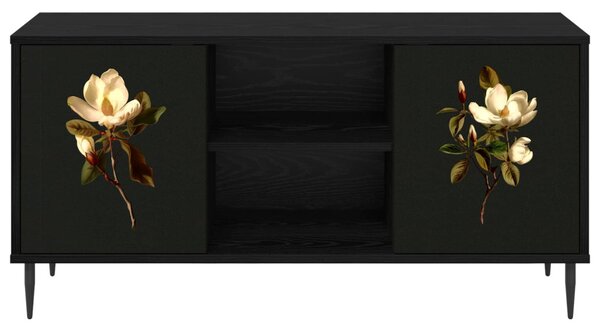 TV szekrény BREMEN 102 x 33 x 51 cm Fekete Tölgy Szerelt Fa