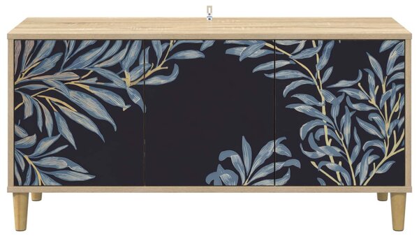 TV szekrény DOKKUM 102 x 33 x 50 cm Sonoma Szerelt Fa