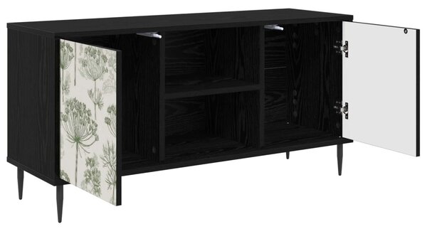 TV szekrény GOTHA 102 x 33 x 51 cm Fekete Tölgy Szerelt Fa