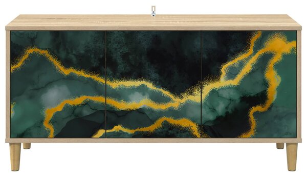 TV szekrény WIJHE 102 x 33 x 50 cm Sonoma Szerelt Fa
