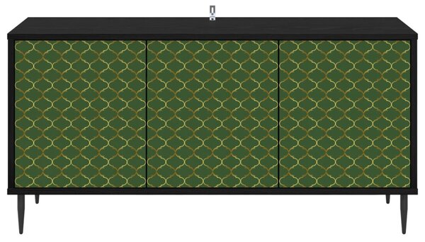 TV szekrény GELEEN 102 x 33 x 51 cm Fekete Tölgy Szerelt Fa